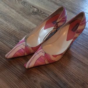 Emilio Pucci ($350) shoes and Express Fitted Dress